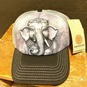 The Mountain Elephant Print Hat Cap Breathable Adjustable Size Unisex Adult